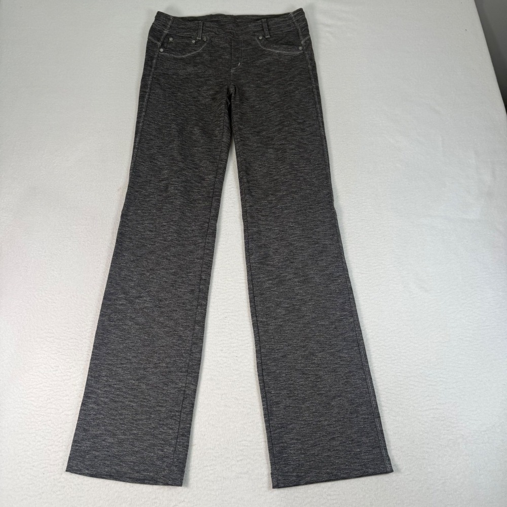 Kuhl Women 8 Reg Charcoal Gray Heathered Knit Straight Leg Gorpcore Hiking Pants